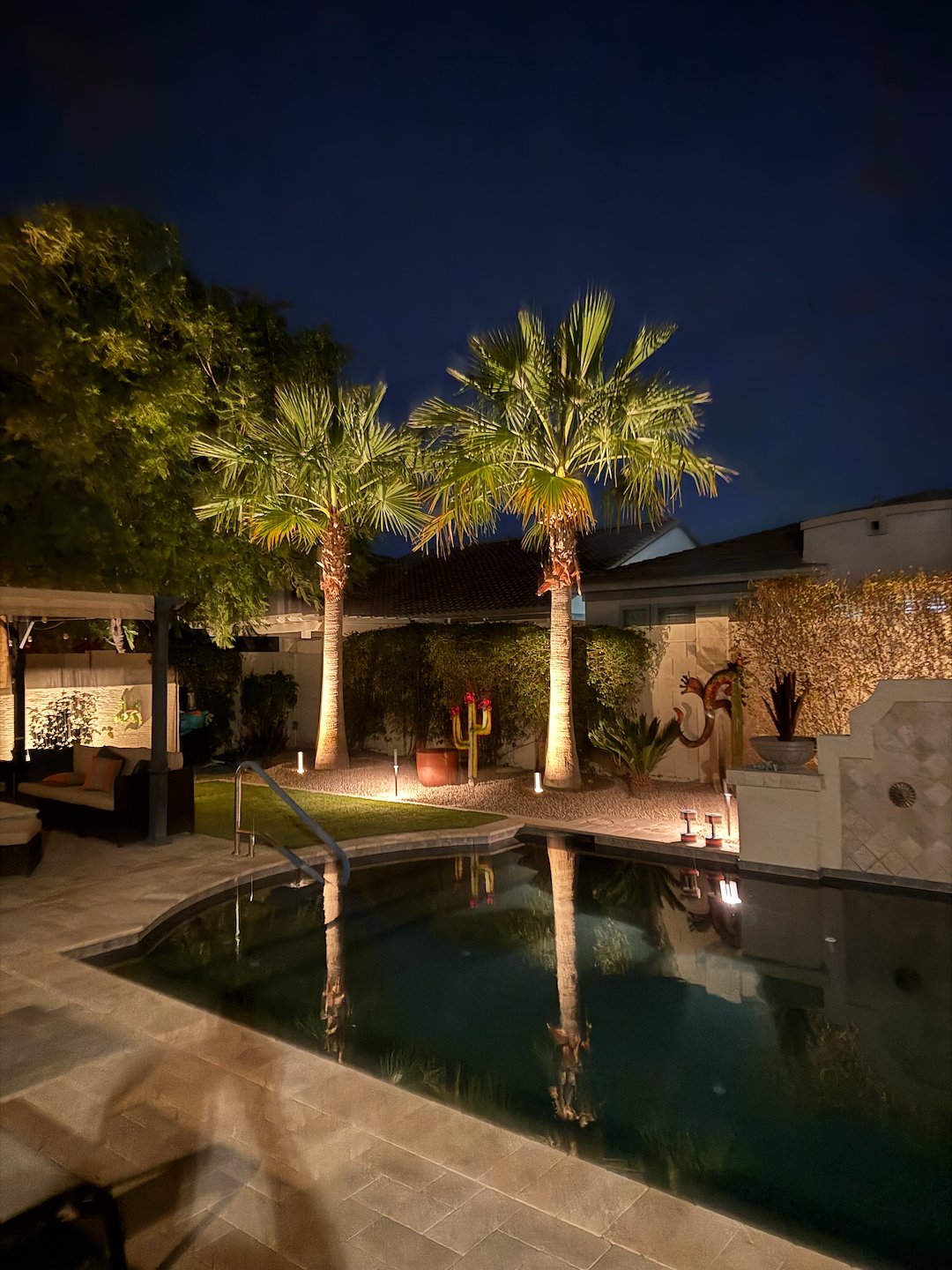 Another fine low voltage landscape accent lighting system installation in Litchfield Park Az Thumbnail